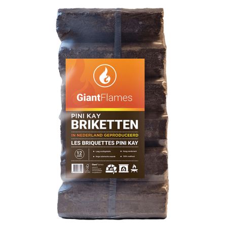 Briquettes de Bois Pini Kay - Production Néerlandaise - Palette 960 kg (96 sacs de 10 kg) – Image 2