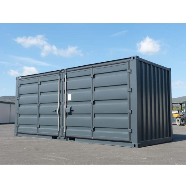 Conteneur de stockage 20 pieds Open Side Noir – Image 2